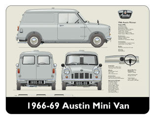 Austin Mini Van (ribbed roof) 1966 Mouse Mat